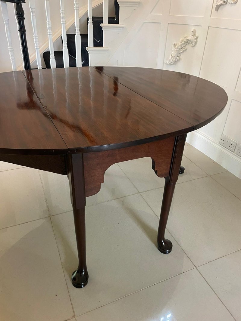 Outstanding Quality Large Unusual Antique George III Mahogany Dining Table - Image 7